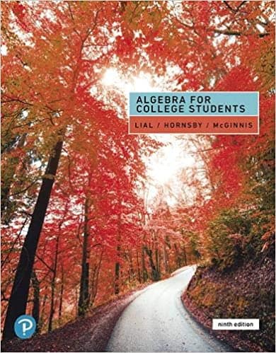 Algebra for College Students (9th Edition) – Lial/Hornsby/McGinnise