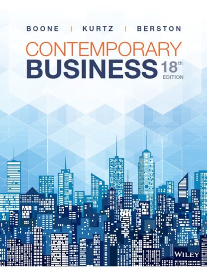 Contemporary Business (18th Edition) – Boone/Kurtz