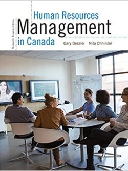 Human Resources Management in Canada (13th Canadian Edition)