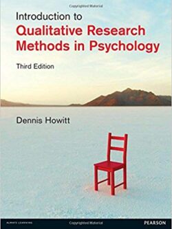 Introduction to Qualitative Research Methods in Psychology (3rd Edition)