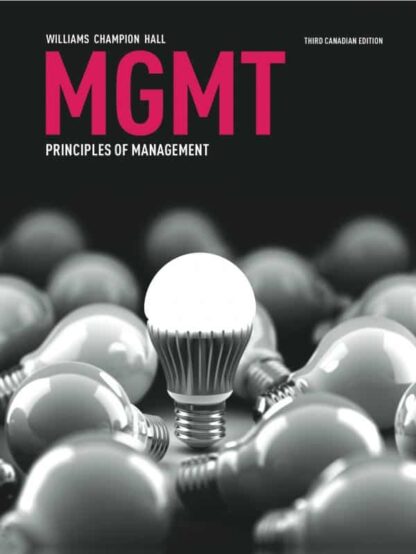 MGMT: principles of management (3rd Canadian Edition)